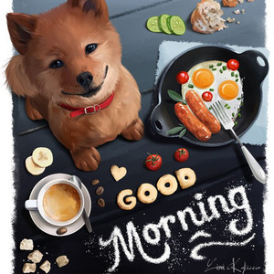 Картинки с животными С собаками с добрым утром 939